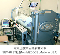 高気圧酸素治療装置外観 SECHRIST社製Model2500B（Made In USA）