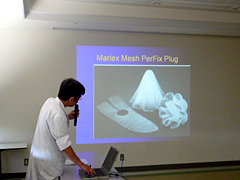 2009年9月公開医学講座の様子 鼠径ヘルニアの手術について
