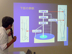 2009年9月公開医学講座の様子 下肢静脈瘤の手術について